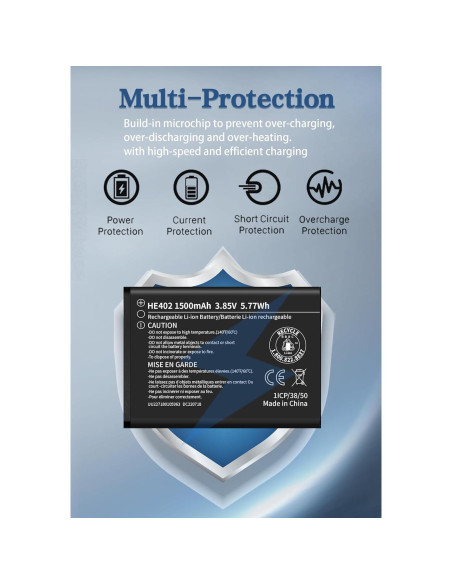 Batería de Reemplazo 1500mAh Xeceor HE402 para Nokia AT&T