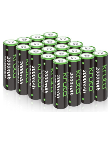 Baterías recargables AA Kruta 2000mAh - Paquete de 20