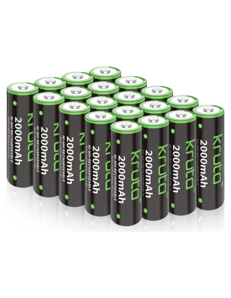 Baterías recargables AA Kruta 2000mAh - Paquete de 20