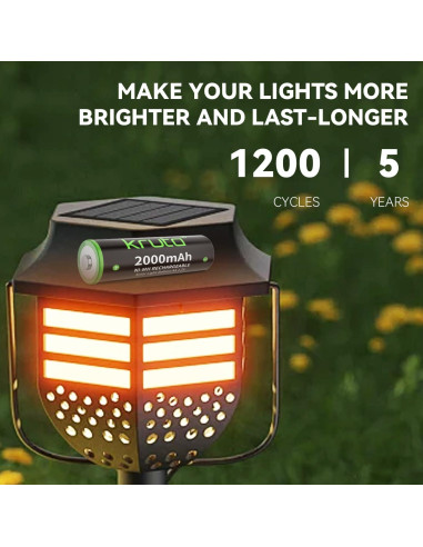 Baterías recargables AA Kruta 2000mAh - Paquete de 20