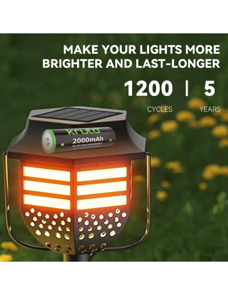 Baterías recargables AA Kruta 2000mAh - Paquete de 20