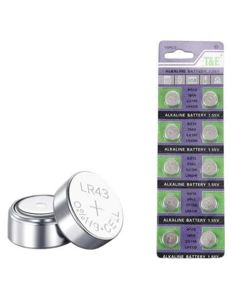 2 Piezas Batería Botón 1.55V AG12 LR43 SR43 Genérico