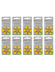 Baterías para Audífonos Power One Tamaño 10 - 60 Unidades