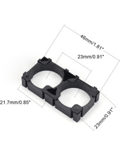 50 Piezas Soporte de Batería de Litio 21700 ABS Negro 2