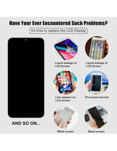 Display LCD Reemplazo Honor X6 Negro con Marco VNE-LX1 VNE-LX2 VNE-LX3
