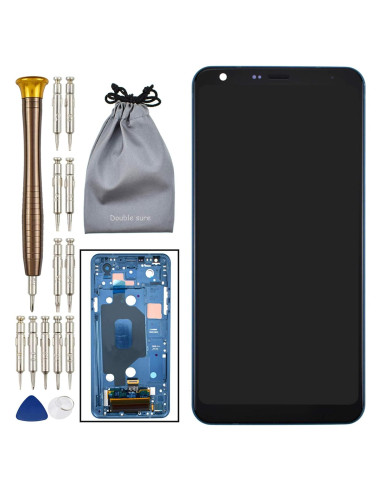 Pantalla Reemplazo LCD Touch con Marco para LG Q Stylo 4 Azul