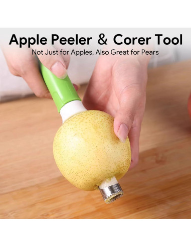 2 Piezas Descorazonador y Pelador de Manzanas HooYiYuuX
