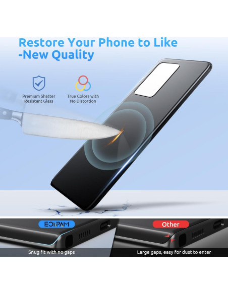 Reemplazo Cristal Trasero Xiaomi Redmi Note 12 Pro+ Negro