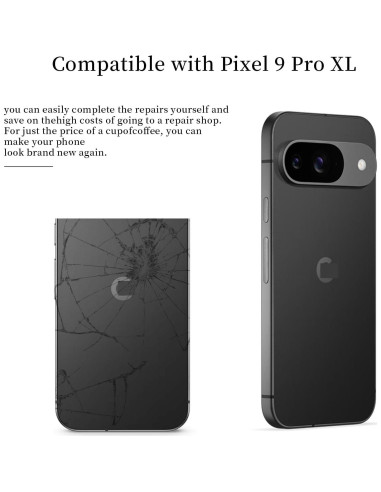 Cristal Trasero Reemplazo Google Pixel 9 Pro XL Negro