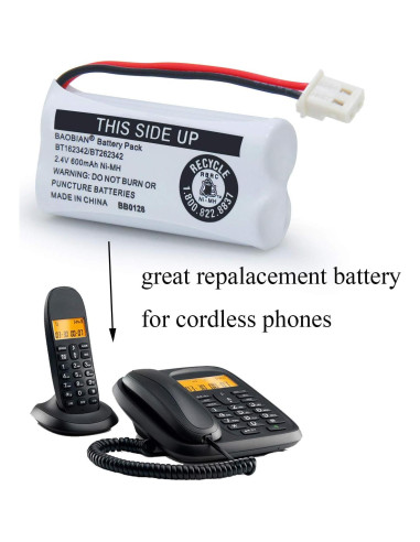 Baterías recargables BAOBIAN BT162342 para teléfono inalámbrico