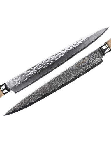 Cuchillo Yanagiba Sashimi YOUSUNLONG 25.4 cm Acero Damasco