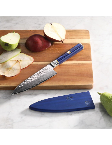 Cuchillo de Chef Cangshan KITA 17.8 cm Acero Damasco con Funda