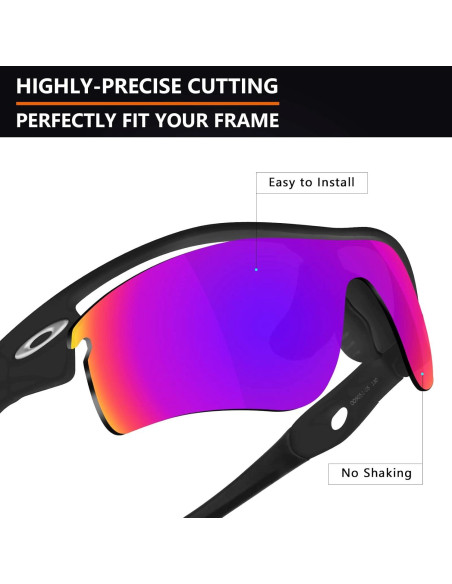 Lentes Polarizados Alphax para Oakley Radar Path - Sol de Medianoche
