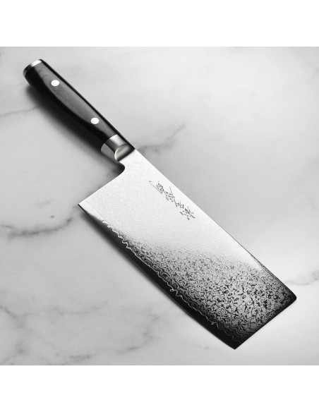 Cuchillo de Chef Chino Yaxell Ran Plus 7" 69 Capas Damasco