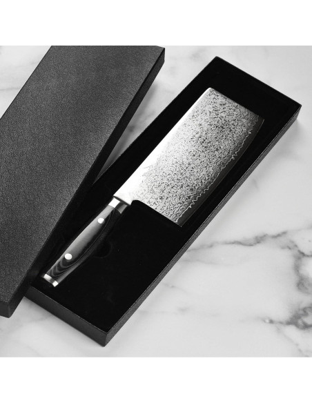 Cuchillo de Chef Chino Yaxell Ran Plus 7" 69 Capas Damasco