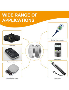 Baterías de Botón Alcalinas AG6 KUNYING Paquete de 10 2