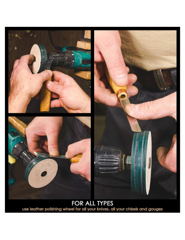 Rueda de Afilado BeaverCraft PW1 7.6cm de Cuero para Cuchillos