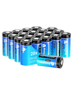 Baterías de Litio CR123A 3V 1650mAh Anegine Paquete de 20