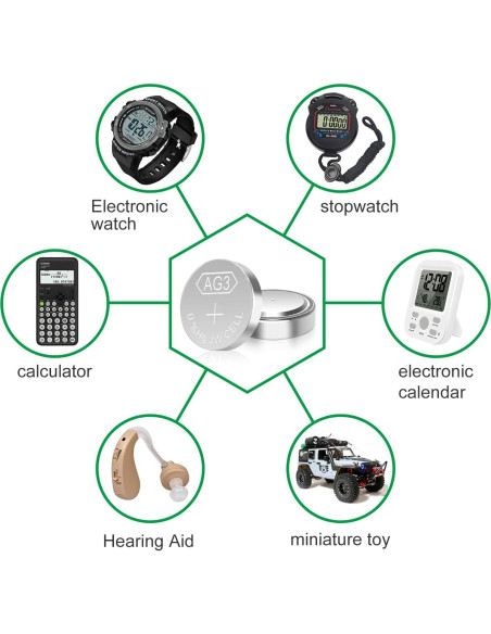 Baterías LR41 AG3 1.5V Botón Sin Mercurio - Paquete 25 Unidades