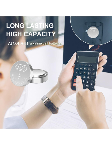 Baterías LR41 AG3 1.5V Botón Sin Mercurio - Paquete 25 Unidades