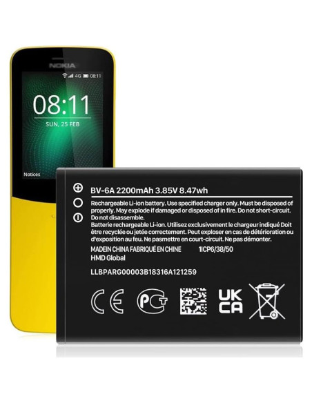 Batería BV-6A Li-ion 2200mAh para Nokia 8110 4G Flip