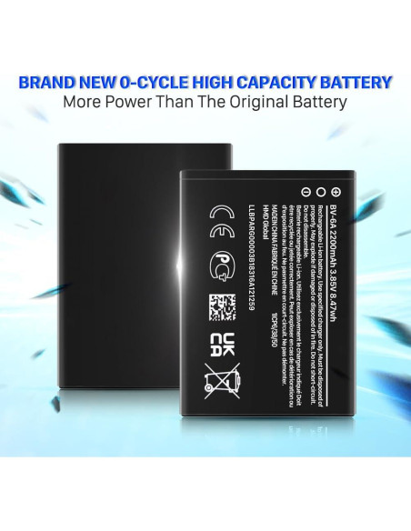 Batería BV-6A Li-ion 2200mAh para Nokia 8110 4G Flip