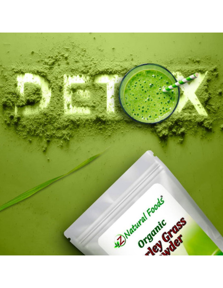 Polvo de Césped de Cebada Orgánico Z Natural Foods 453.6g