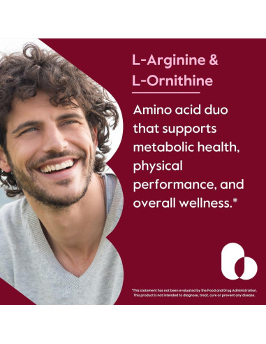 Suplemento L-Arginina L-Ornitina Bestvite 240 Cápsulas Veganas