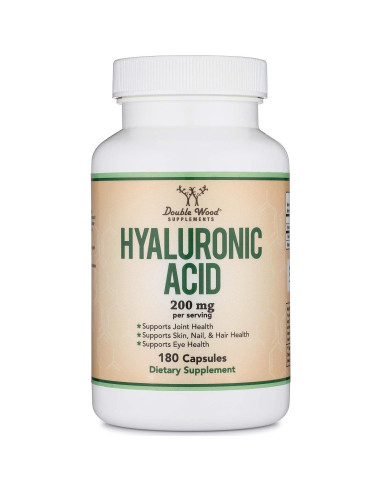 Suplemento de Ácido Hialurónico Double Wood - 180 Cápsulas 200mg