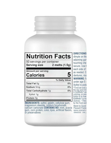 Discos Hidratantes OraCoat XyliMelts para Boca Seca 100 Unidades