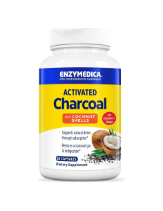 Carbón Activado Enzymedica 60 Cápsulas - Reduce Gas y Distensión
