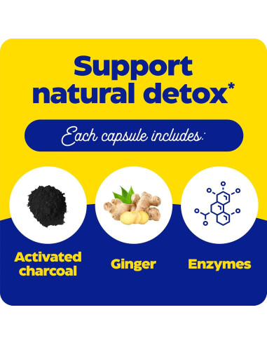 Carbón Activado Enzymedica 60 Cápsulas - Reduce Gas y Distensión