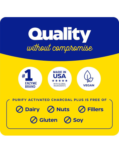 Carbón Activado Enzymedica 60 Cápsulas - Reduce Gas y Distensión