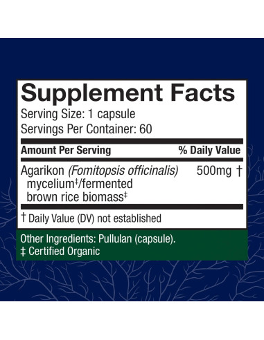 Cápsulas de Agarikon Host Defense - Suplemento Inmunológico 60 Cápsulas