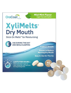 Discos hidratantes Oracoat XyliMelts para boca seca - 40 unidades