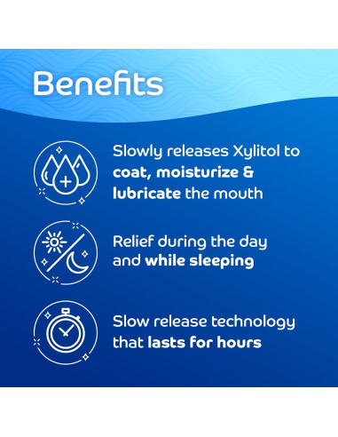 Discos hidratantes Oracoat XyliMelts para boca seca - 40 unidades