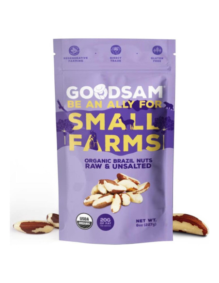 Nueces de Brasil Orgánicas GoodSAM 226.8g Crudas Sin Sal