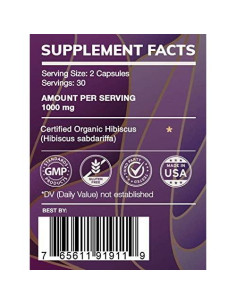 Cápsulas de Hibisco HerbEra 500 mg - 60 Unidades Naturales 2