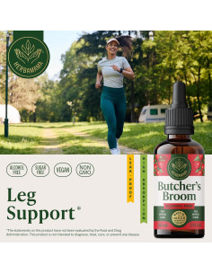 Tintura de Raíz de Escoba de Butcher Herbamama 59 ml - Soporte Vegano para Piernas 2