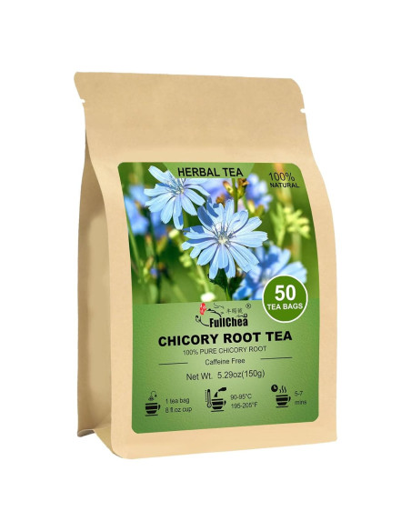 Té Herbal de Raíz de Achicoria FullChea - 50 Bolsitas Sin Cafeína