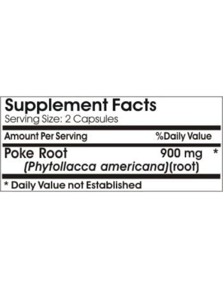 Raíz de Poke 900mg - 90 Cápsulas PureControl Suplementos