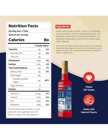 Jarabe de Pomelo Ruby Red Torani 750ml - Sabor Cítrico