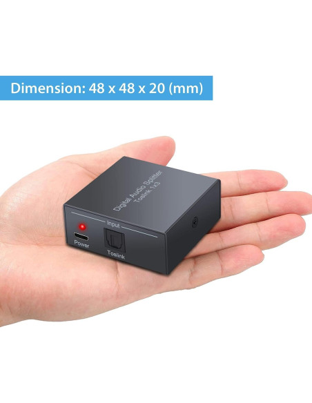 Divisor de Audio Óptico Digital CAMWAY SPDIF Toslink 1x3