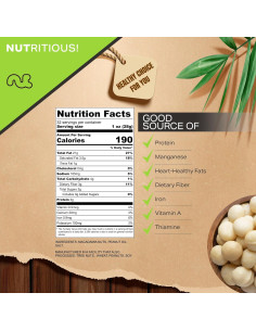 Nueces de Macadamia Tostadas y Saladas Nut Cravings 907g 2