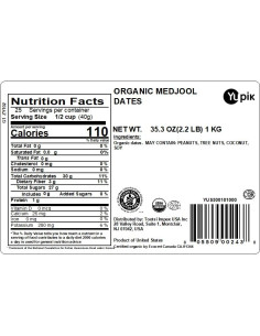Dátiles Medjool Orgánicos Yupik con Hueso 1 kg Sin OGM 2