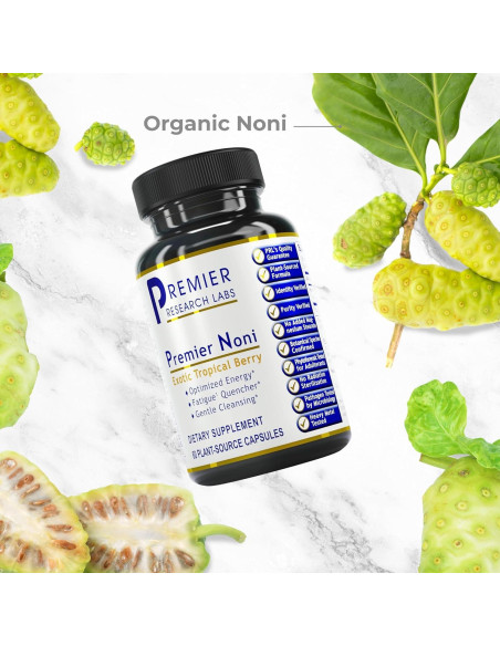 Cápsulas de Noni Orgánico Premier Research Labs - 60 Unidades