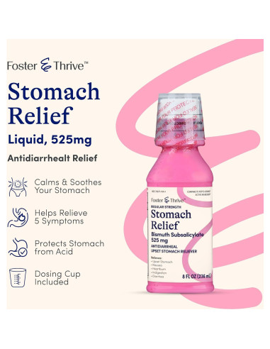 Líquido Alivio Estomacal Foster & Thrive 236 ml - 525 mg Bismuto
