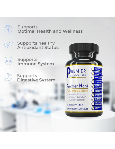 Cápsulas de Noni Orgánico Premier Research Labs - 60 Unidades