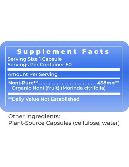 Cápsulas de Noni Orgánico Premier Research Labs - 60 Unidades
