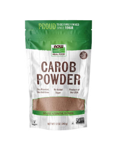 Polvo de Algarrobo NOW Foods 340g - Sustituto Natural del Chocolate